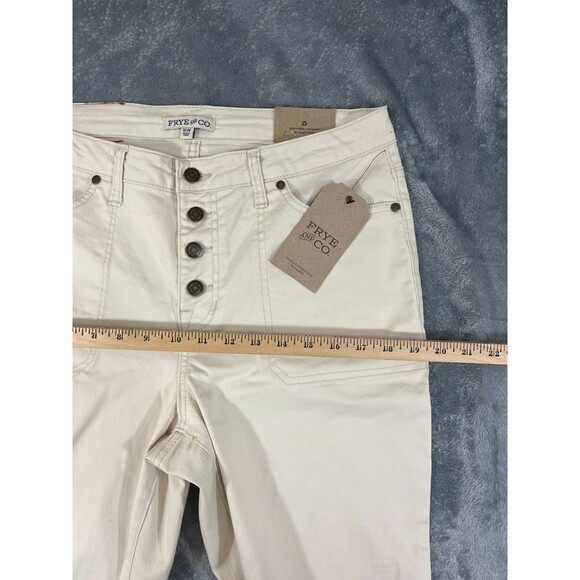NEW Frye & Co. Jeans Women's 16W Harper Mid-Rise Crop Flare Birch White - Picture 12 of 15